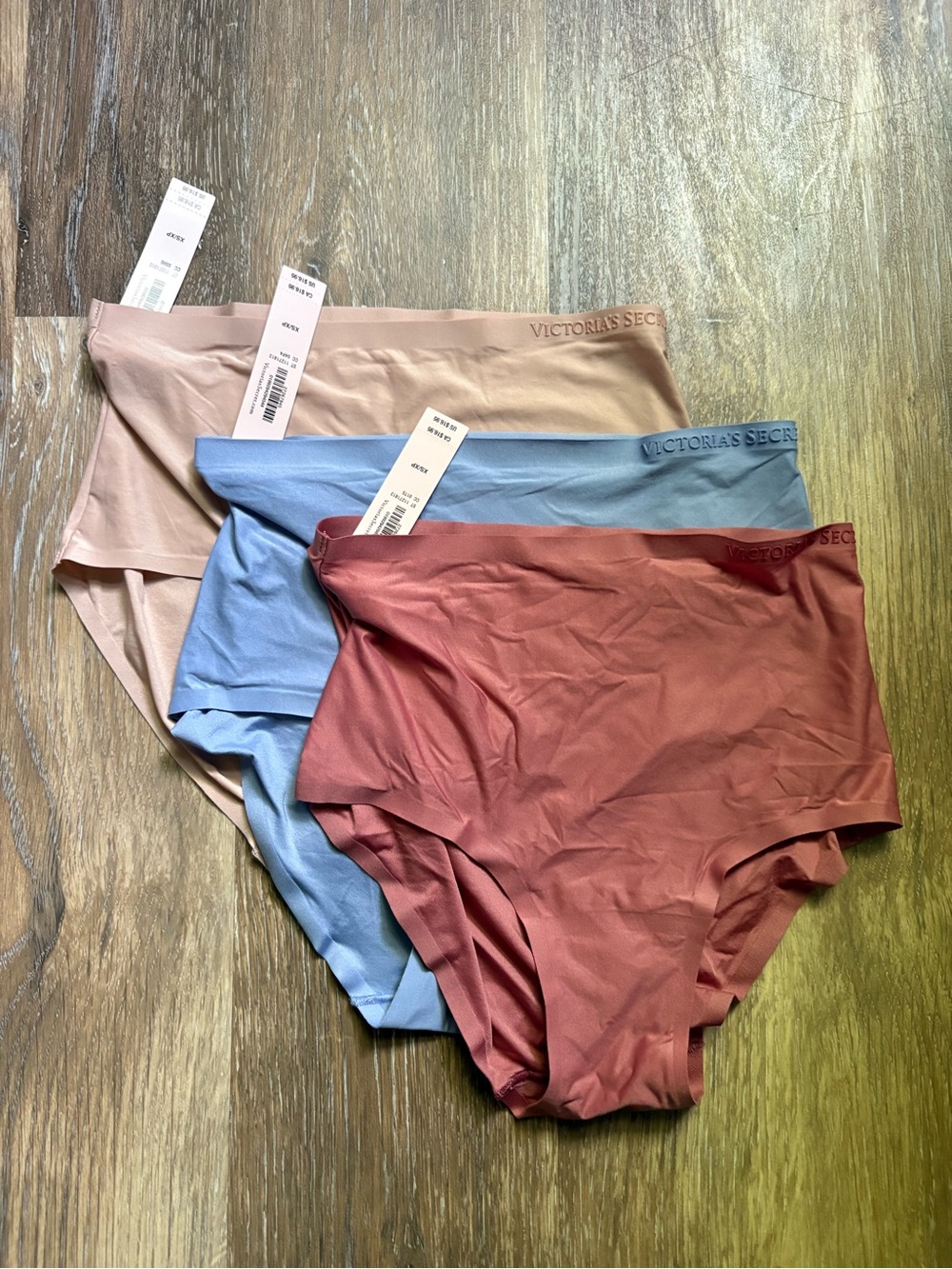 Victoria's Secret High-Waist Seamless Briefs - Rust, Blue, Nude